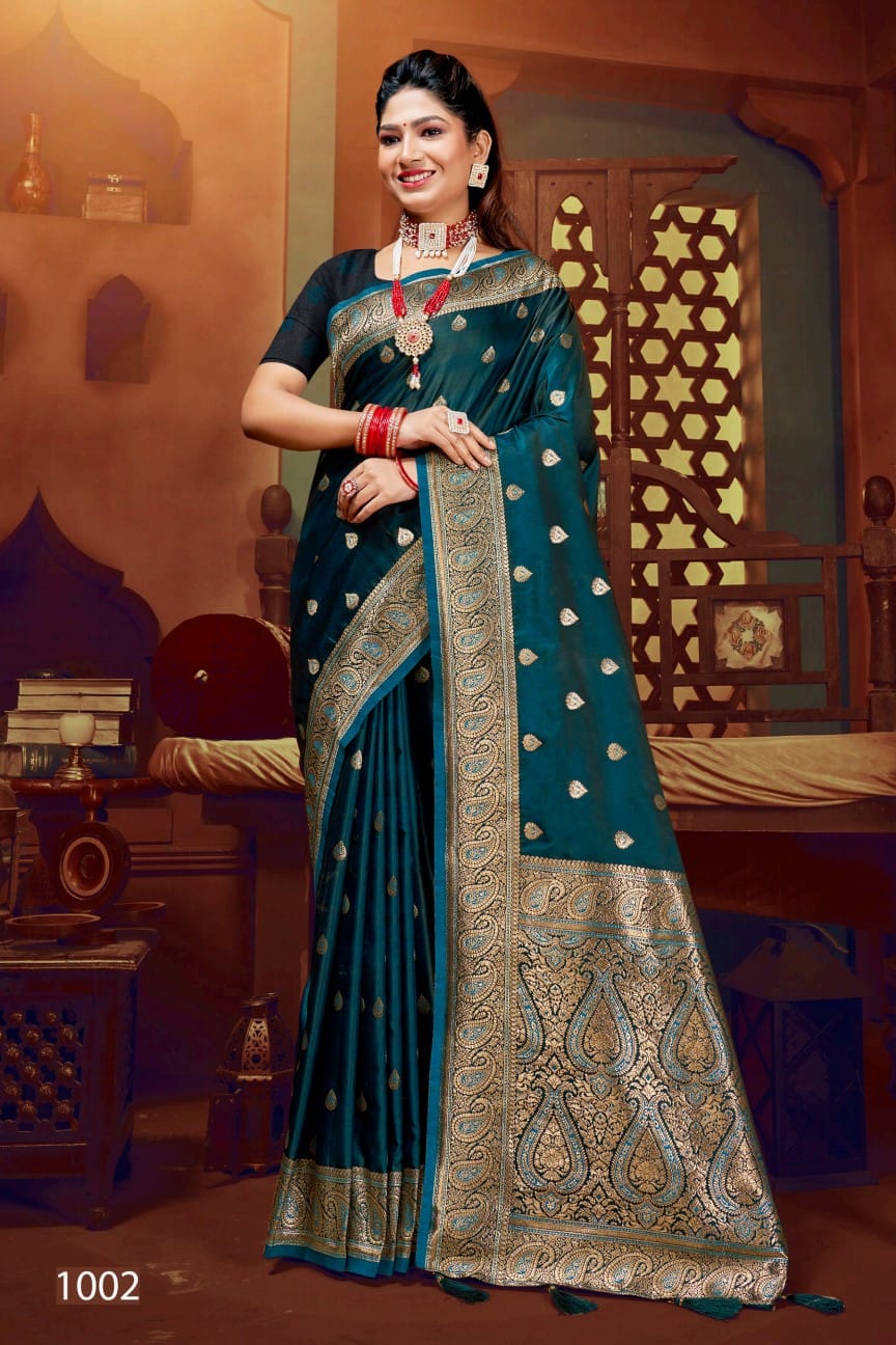 Royal Queen Vol 6 By Saroj Designer Soft Satin Silk Sarees Wholesale Online
